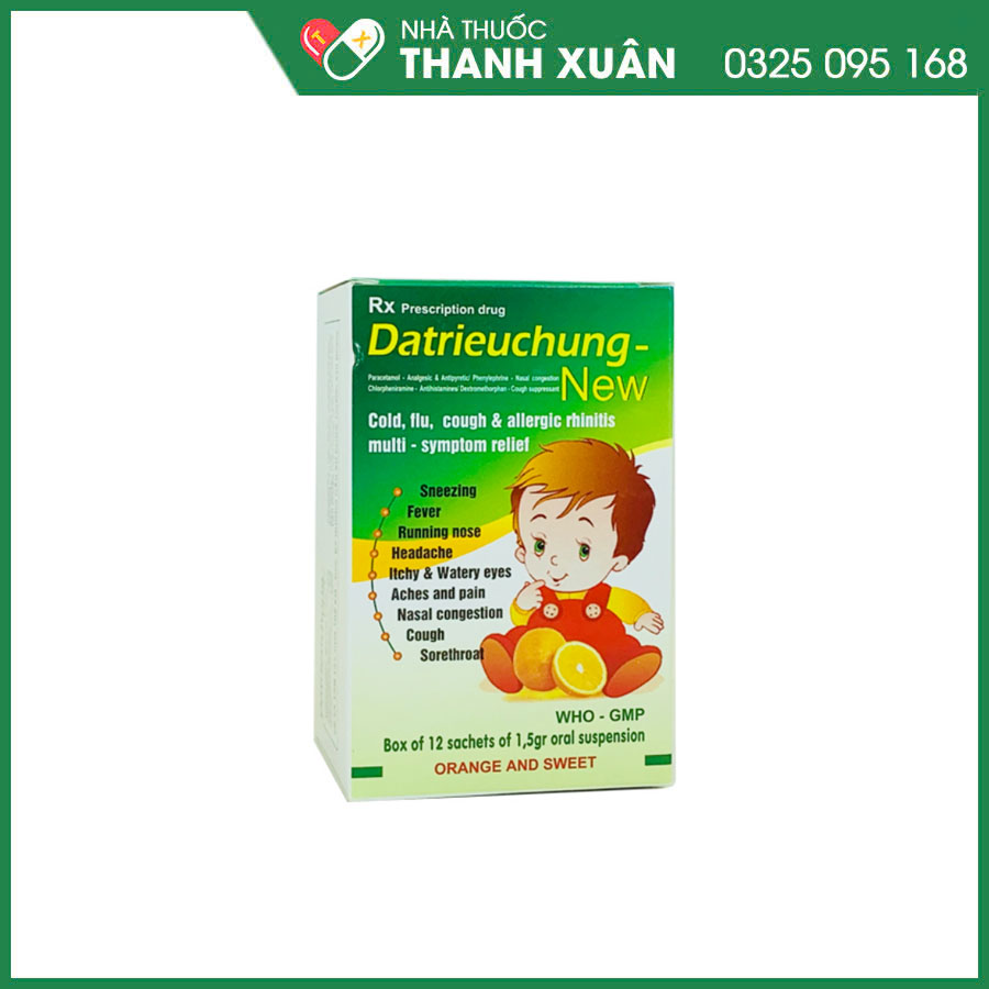 Datrieuchung-New thuốc giảm triệu chứng cảm, cúm, ho và viêm mũi dị ứng