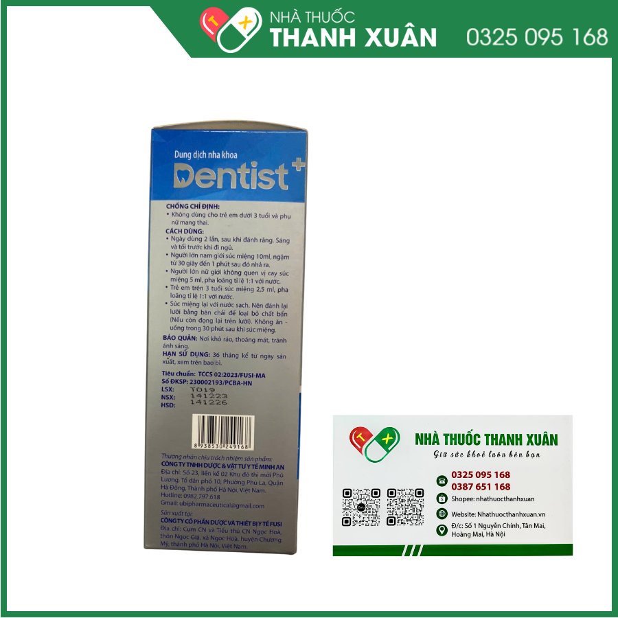 Dung dịch nha khoa Dentist giúp chắc lợi, răng bền