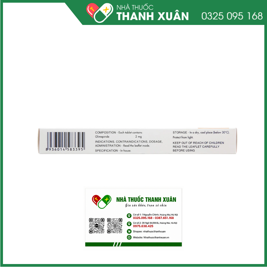 Thuốc Diaprid 2 Pymepharco điều trị đái tháo đường týp 2