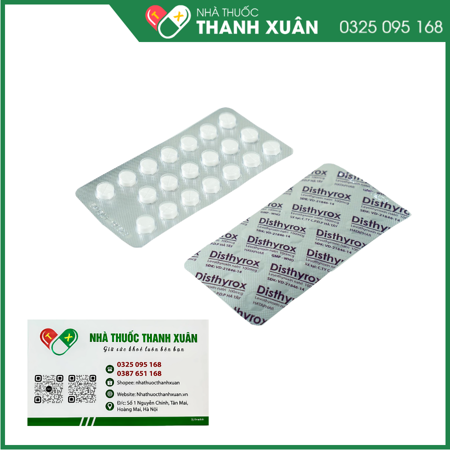 Disthyrox điều trị thay thế trong suy giáp, bệnh bướu giáp lành tính