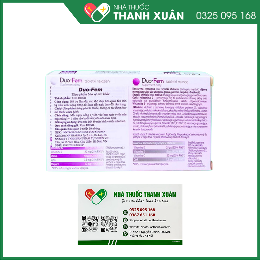Viên uống Duo-Fem hỗ trợ cải thiện nội tiết tố nữ