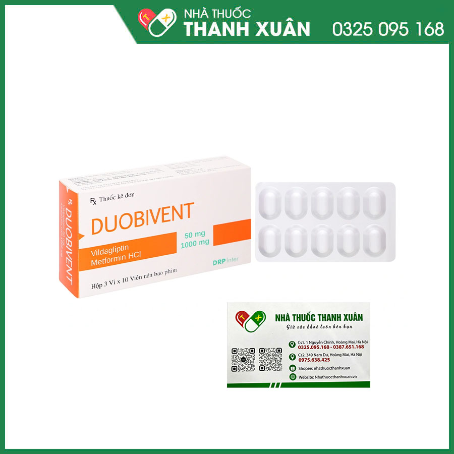 Duobivent thuốc điều trị đái tháo đường tuýp 2