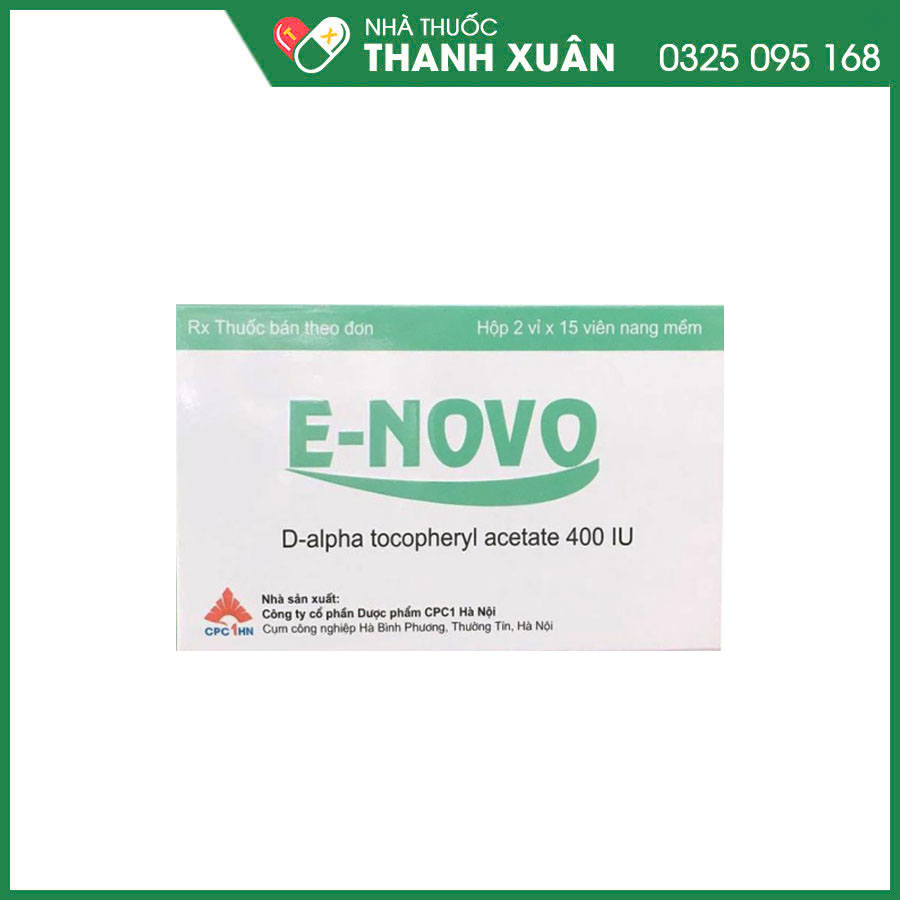 E-NOVO giúp chống oxy hóa, bổ sung vitamin E, bảo vệ da và hỗ trợ phòng bệnh mạn tính