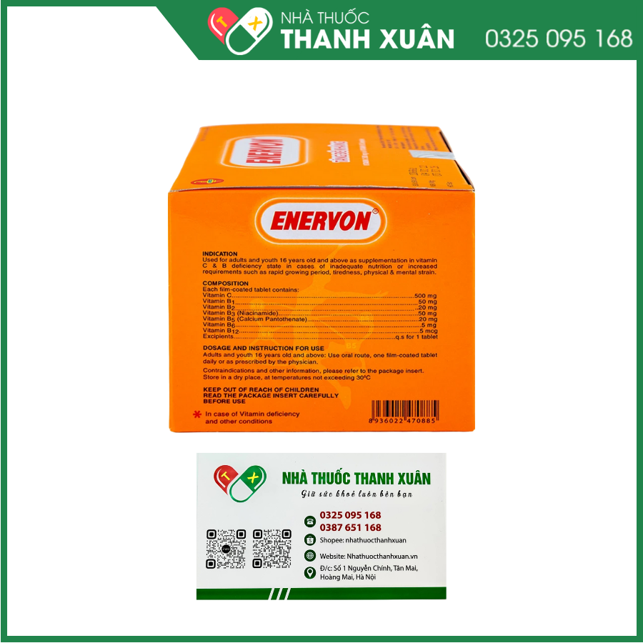 Enervon tăng đề kháng bổ sung vitamin C và vitamin B-complex