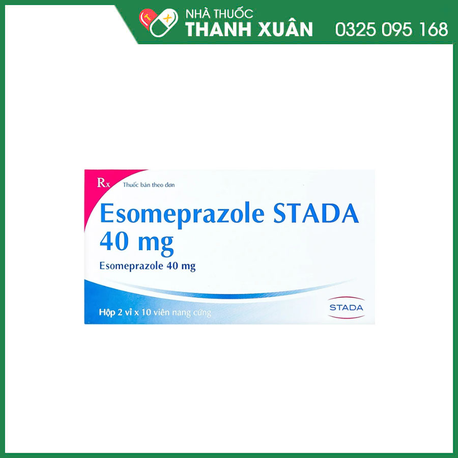 Esomeprazole Stada 40mg thuốc điều trị trào ngược dạ dày-thực quản, hội chứng Zollinger-Ellison, loét dạ dày-tá tràng
