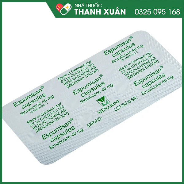 Espumisan trị đầy hơi, chướng bụng, khó tiêu