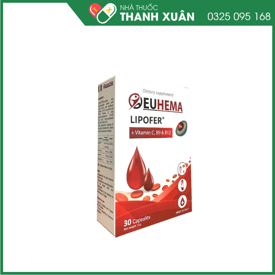 Euhema - Bổ sung Sắt, Vitamin C, Folic Acid và Vitamin B12 cho cơ thể
