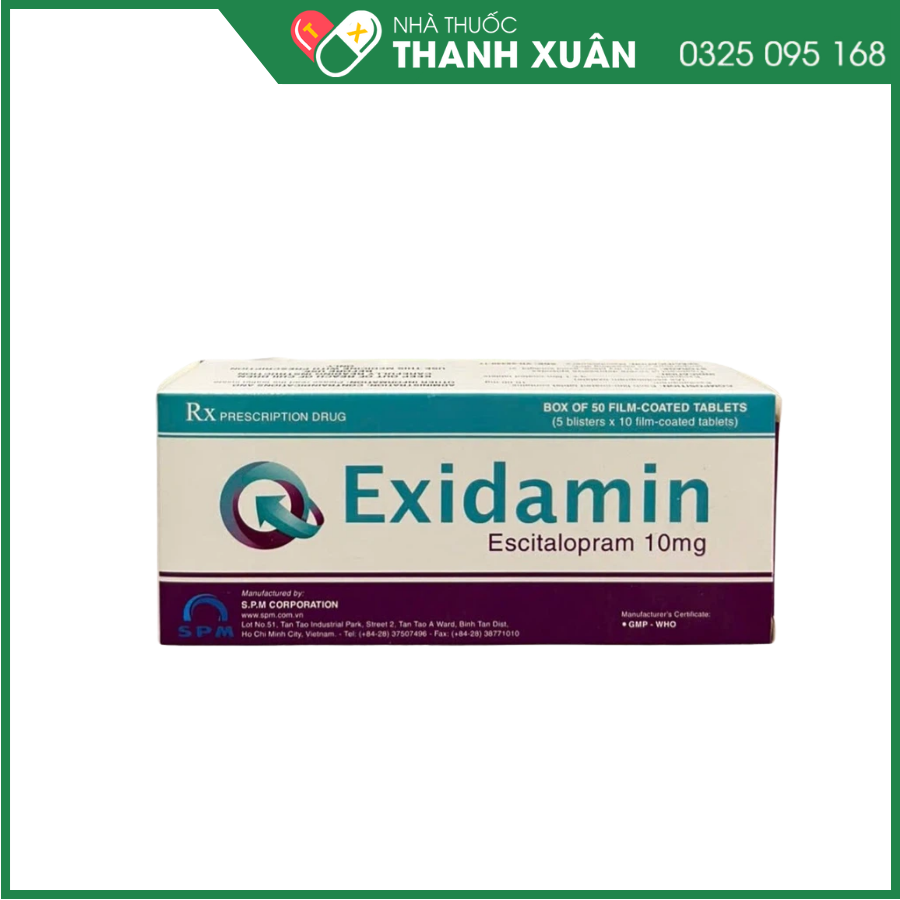Exidamin điều trị các giai đoạn trầm cảm nặng