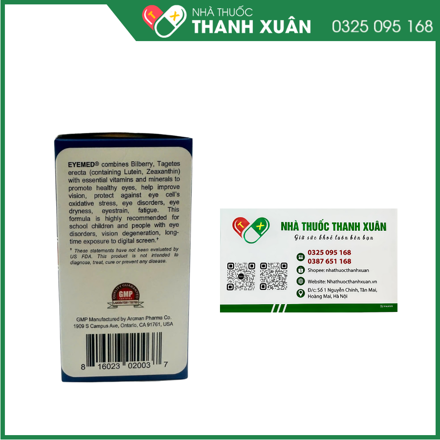 Eyemed hỗ trợ điều trị các vấn đề về mắt