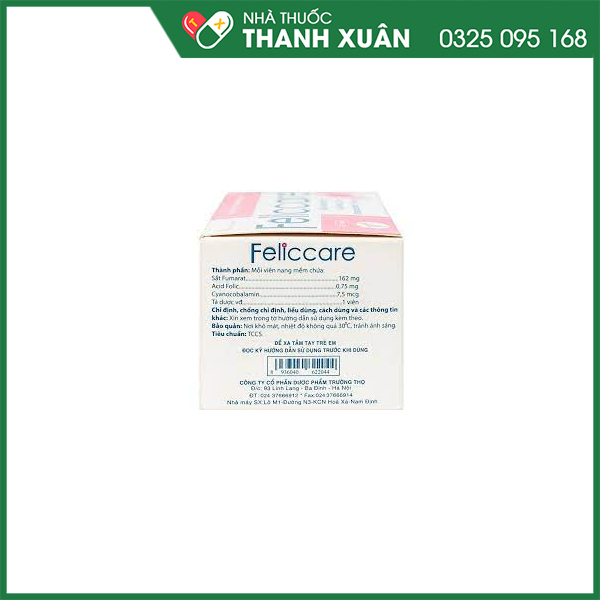 Feliccare thực phẩm bổ sung sắt cho người thiếu máu
