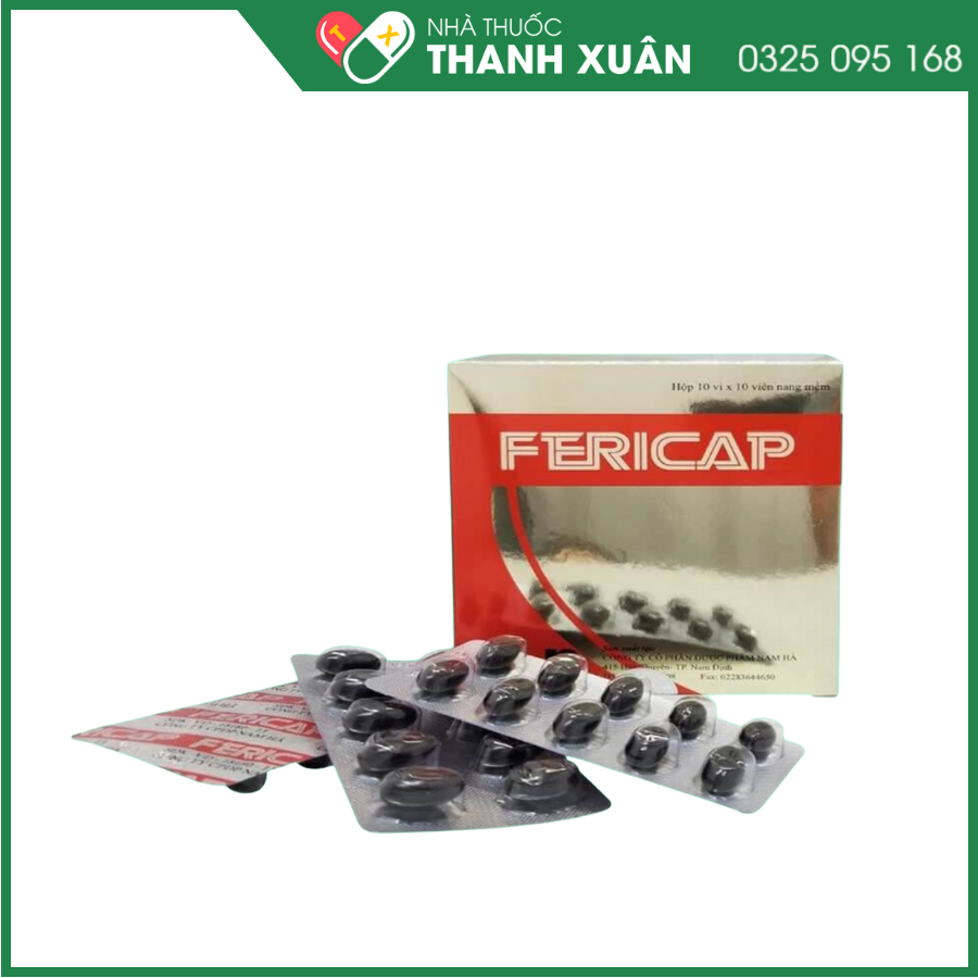 Fericap điều trị thiếu máu, thiếu sắt