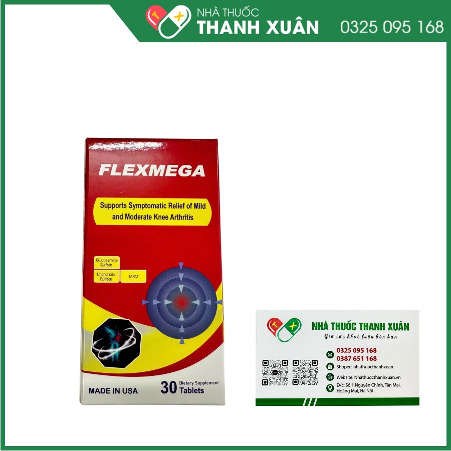 Viên uống Flexmega hỗ trợ giảm đau khớp, viêm khớp