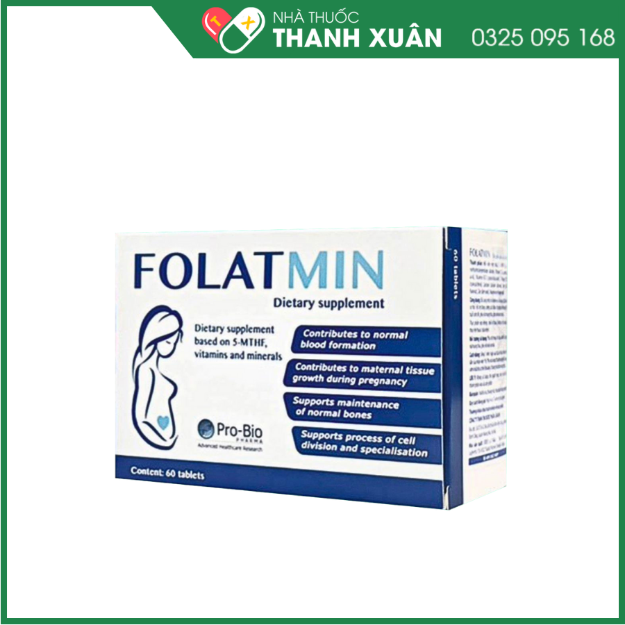 Folatmin giúp bổ sung dưỡng chất cho phụ nữ trong độ tuổi sinh đẻ