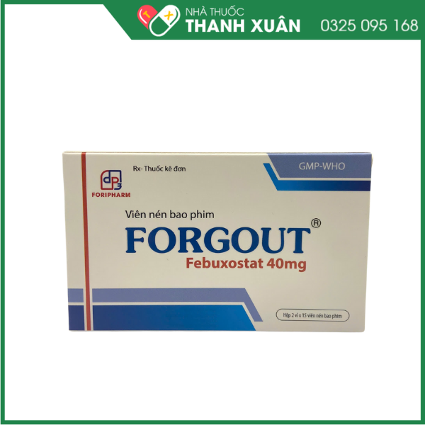 Thuốc Forgout điều trị tăng acid uric mạn tính, viêm khớp do gout