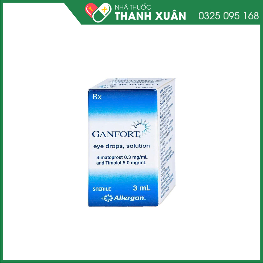 Ganfort thuốc tra mắt điều trị tăng nhãn áp, Glaucoma góc mở