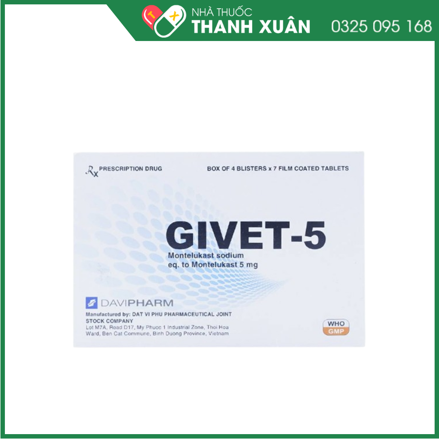 Givet-5 phòng và điều trị viêm phế quản mạn tính