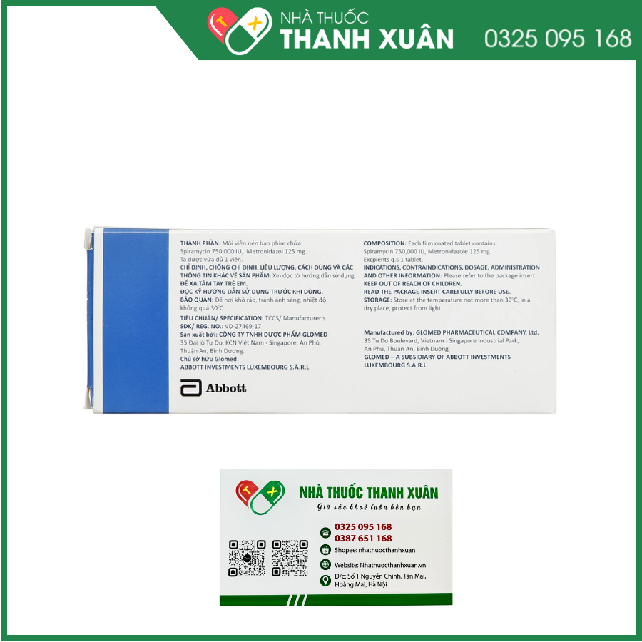 Glogyl trị nhiễm khuẩn răng miệng cấp tính, mạn tính hoặc tái phát