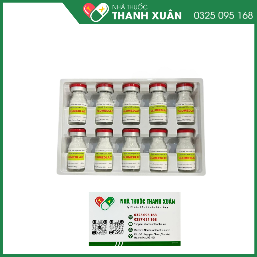 Glumedlac giảm bạch cầu do xạ trị, viêm niêm mạc miệng do trị хạ, dự phòng bệnh thần kinh do điều trị hóa chất với cisplatin và dẫn xuất platinum