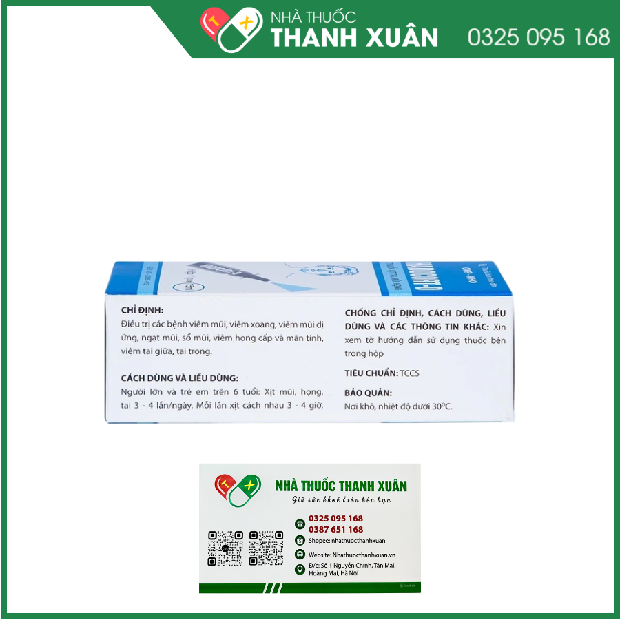 Hadocort-D điều trị các bệnh viêm mũi, viêm xoang (15ml)