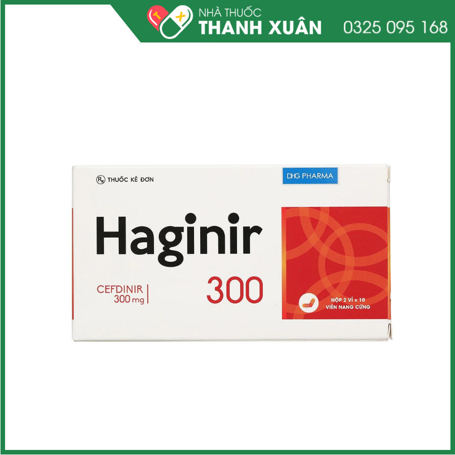 Haginir 300 điều trị nhiễm khuẩn nhẹ đến trung bình