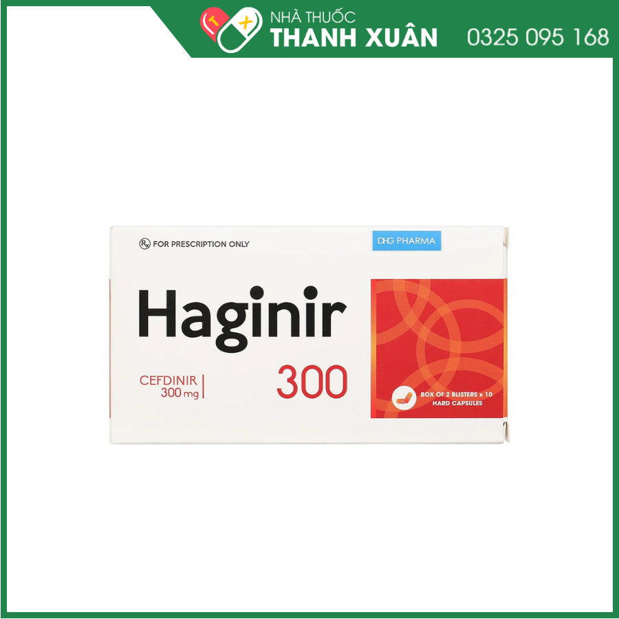 Haginir 300 điều trị nhiễm khuẩn nhẹ đến trung bình