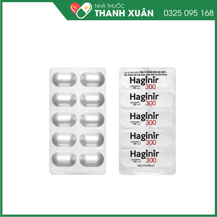 Haginir 300 điều trị nhiễm khuẩn nhẹ đến trung bình