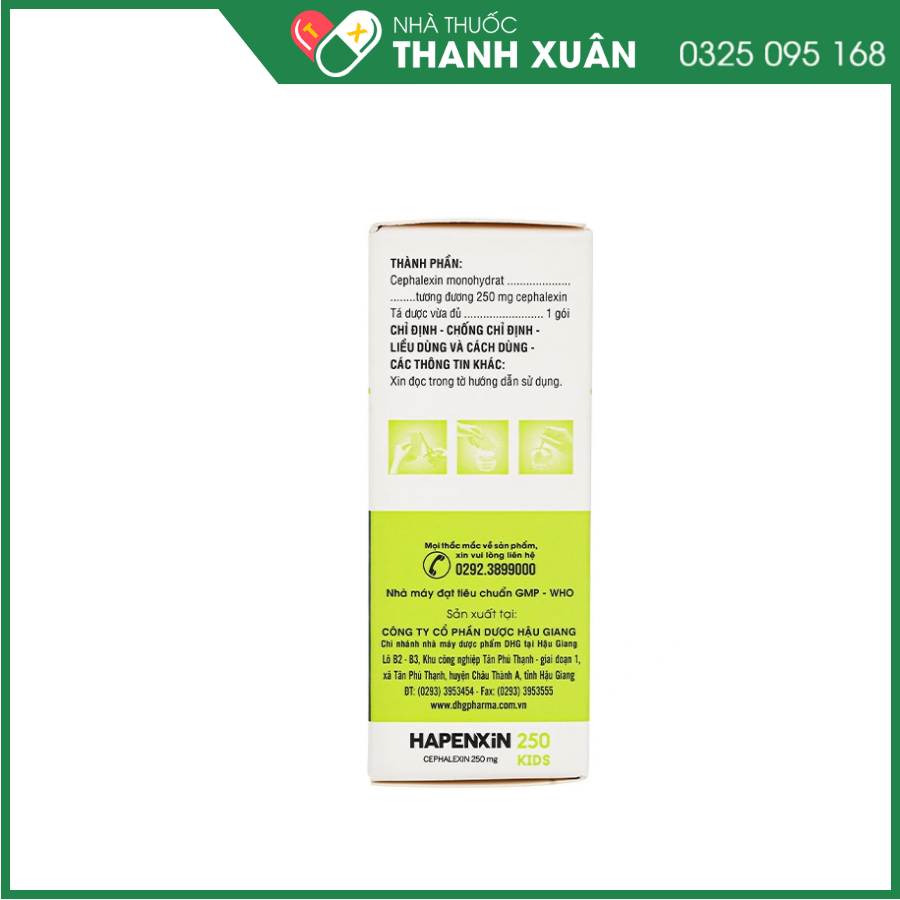 Cốm Hapenxin Kids 250 DHG điều trị nhiễm khuẩn