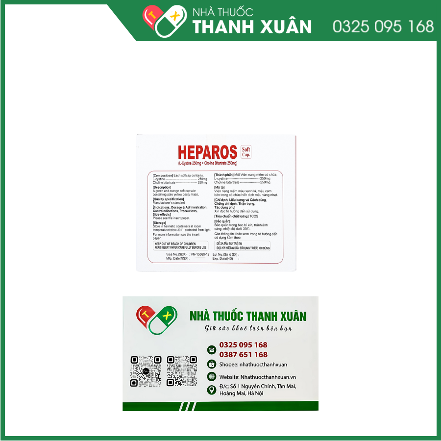 Thuốc Heparos điều trị sỏi mật, bảo vệ gan
