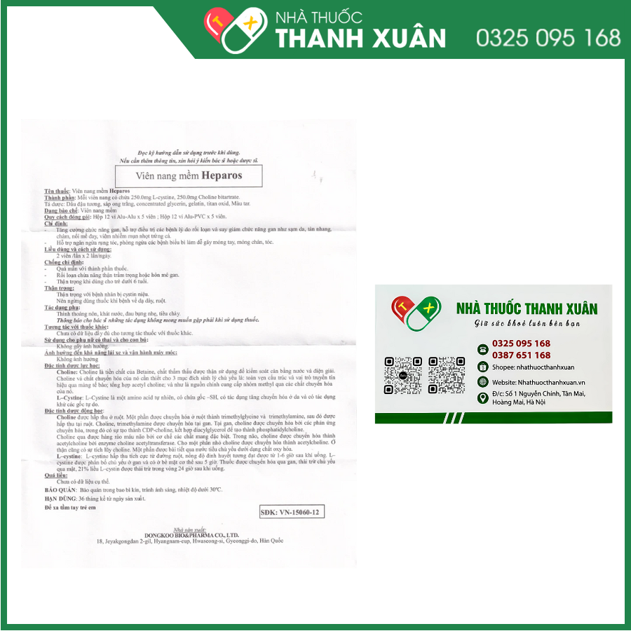 Thuốc Heparos điều trị sỏi mật, bảo vệ gan