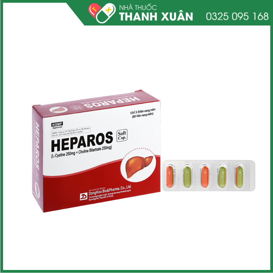 Thuốc Heparos điều trị sỏi mật, bảo vệ gan
