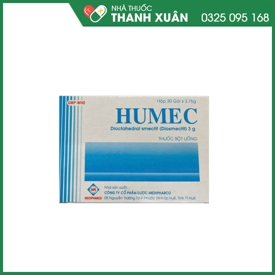 Humec thuốc điều trị tiêu chảy cấp và mãn tính, điều trị đau dạ dày- thực quản, ruột