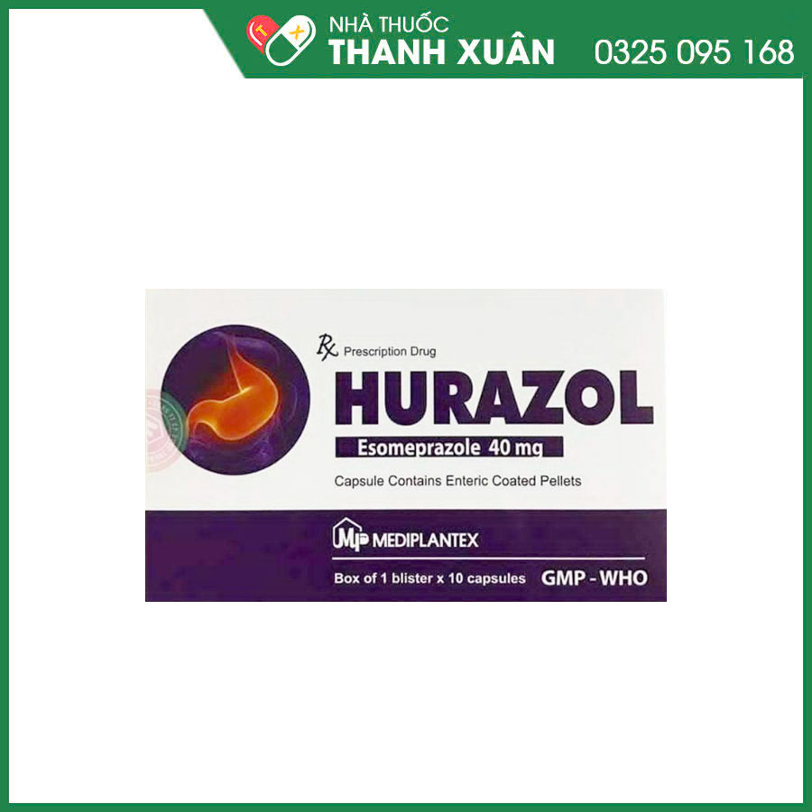 Hurazol thuốc điều trị trào ngược dạ dày, hội chứng Zollinger Ellison, viêm loét đường tiêu hoá