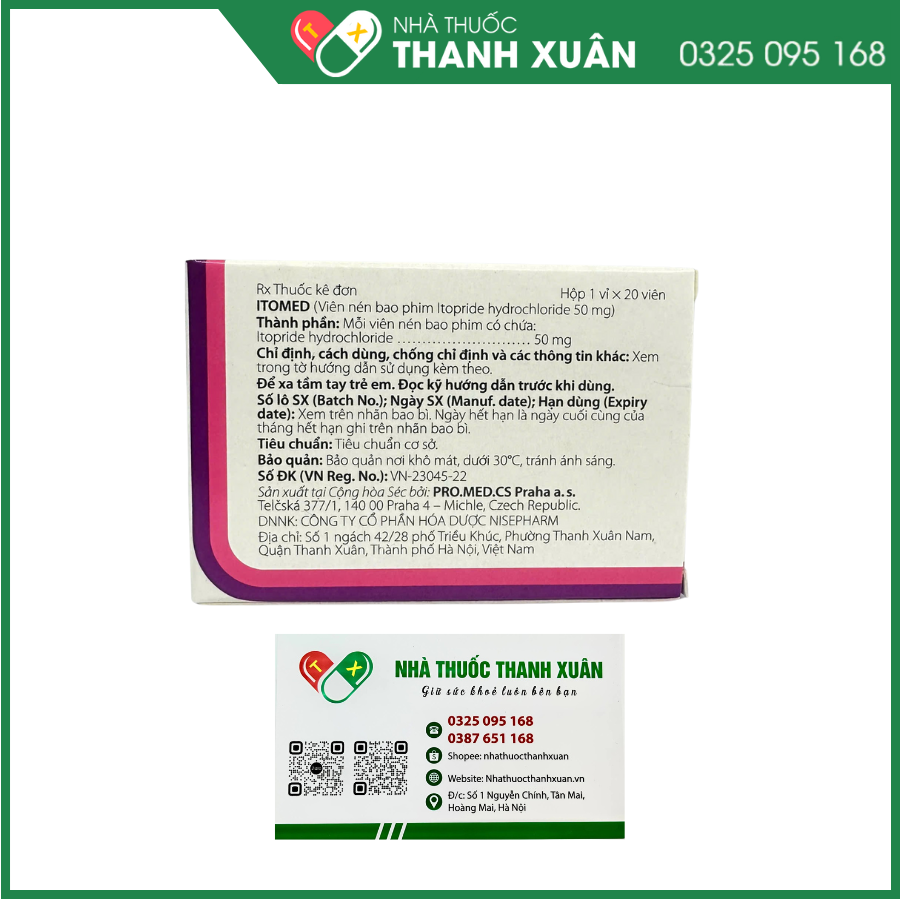 Thuốc Itomed điều trị các triệu chứng trên đường tiêu hóa