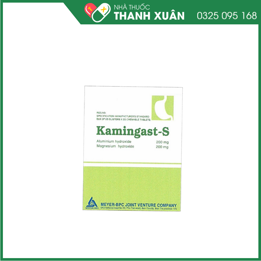Kamingast-S điều trị các triệu chứng đau dạ dày do tăng tiết acid