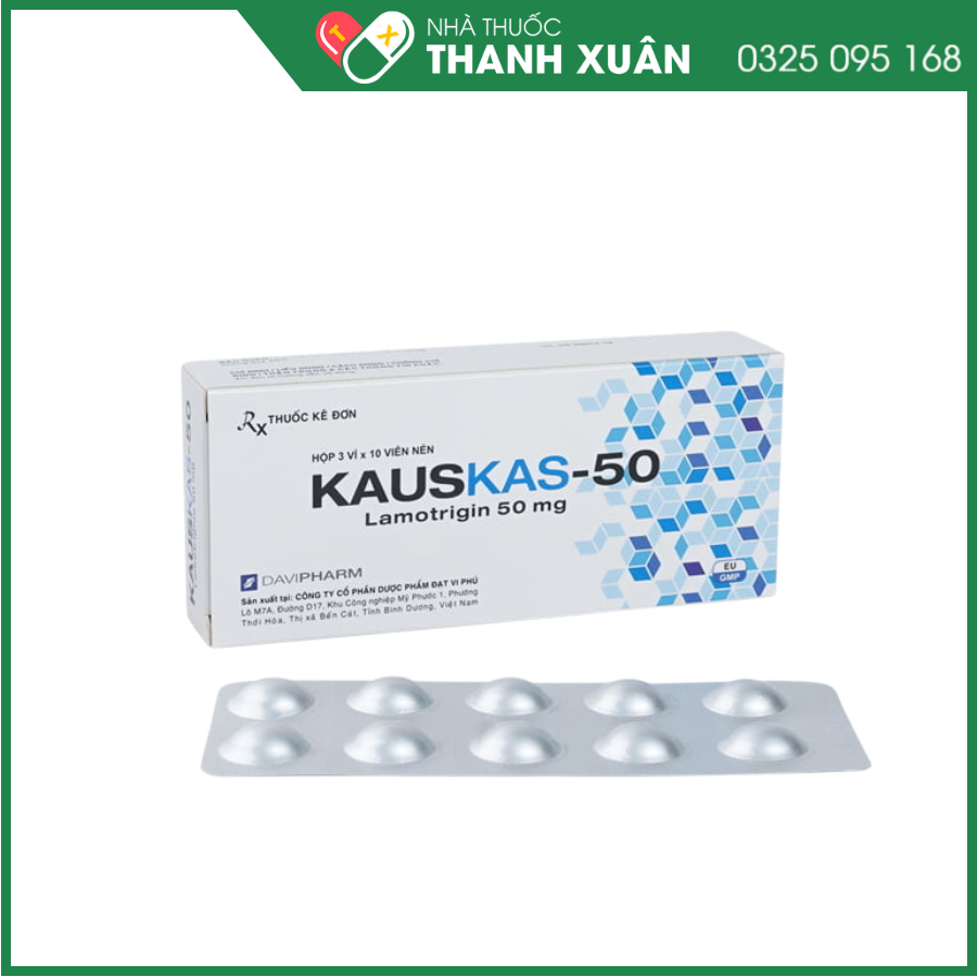 Kauskas-50 điều trị động kinh, rối loạn lưỡng cực