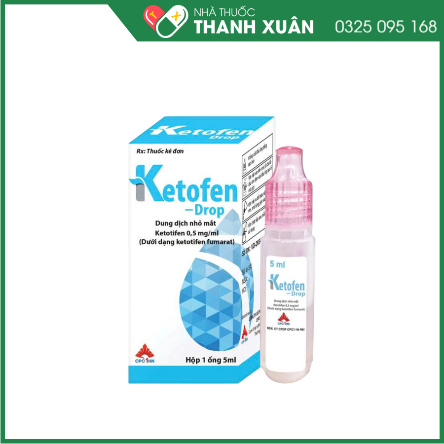 Thuốc nhỏ mắt Ketofen-Drop 0,5mg/ml điều trị viêm kết mạc