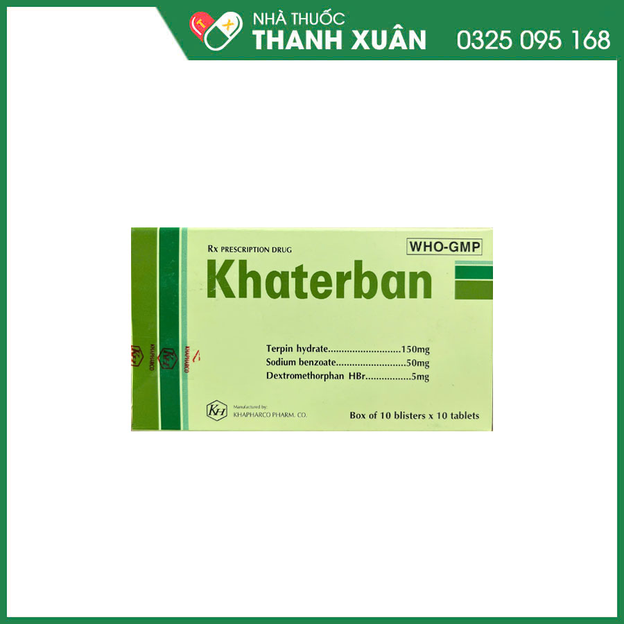 Khaterban thuốc điều trị các chứng ho như ho cảm, ho khan, ho có đờm