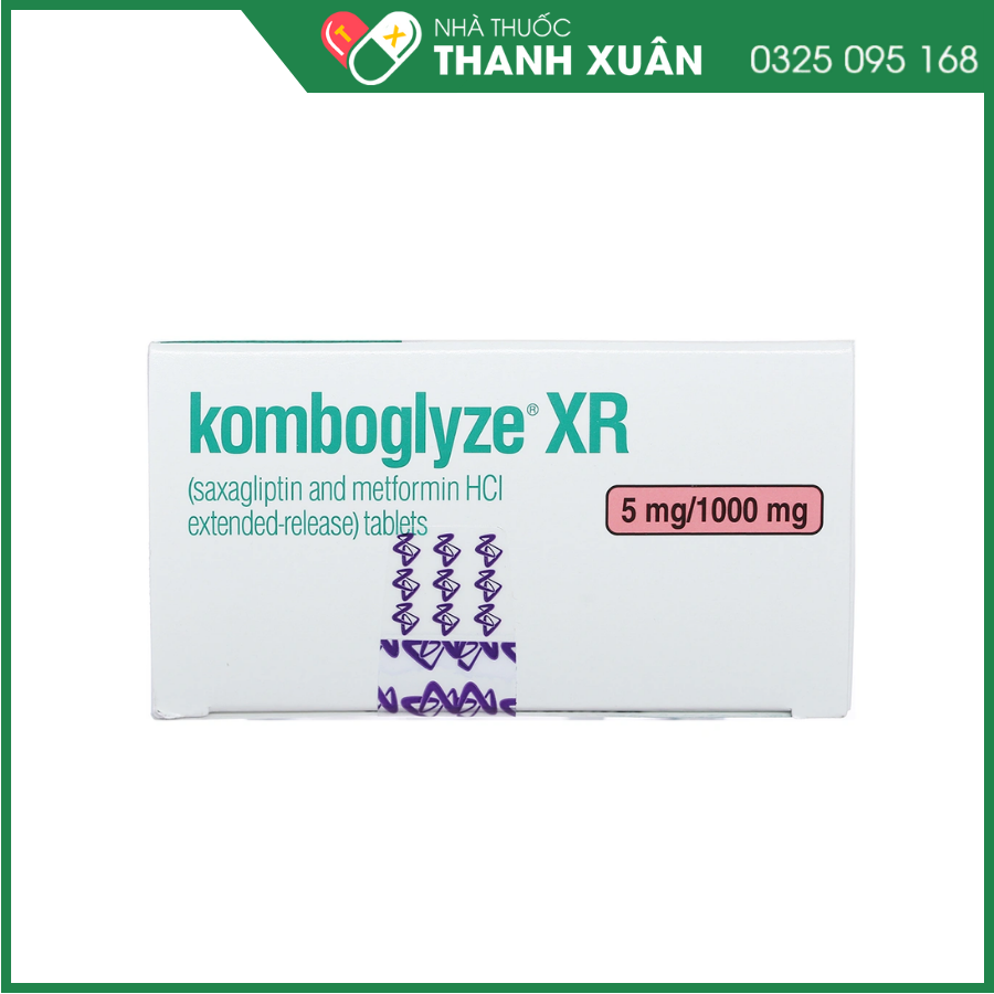 Komboglyze XR 5mg/1000mg điều trị đái tháo đường