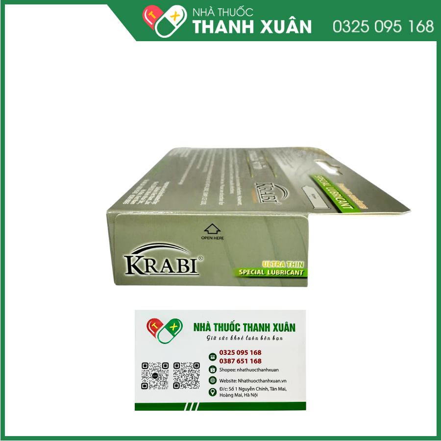 Bao cao su Krabi trơn mỏng và kéo dài thời gian - Smooth &amp; Longtime