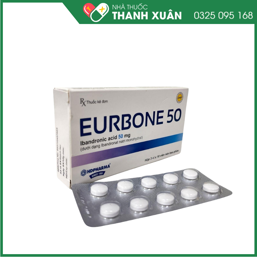 Eurbone 50mg phòng ngừa các bệnh về xương ở bệnh nhân ung thư vú và di căn xương