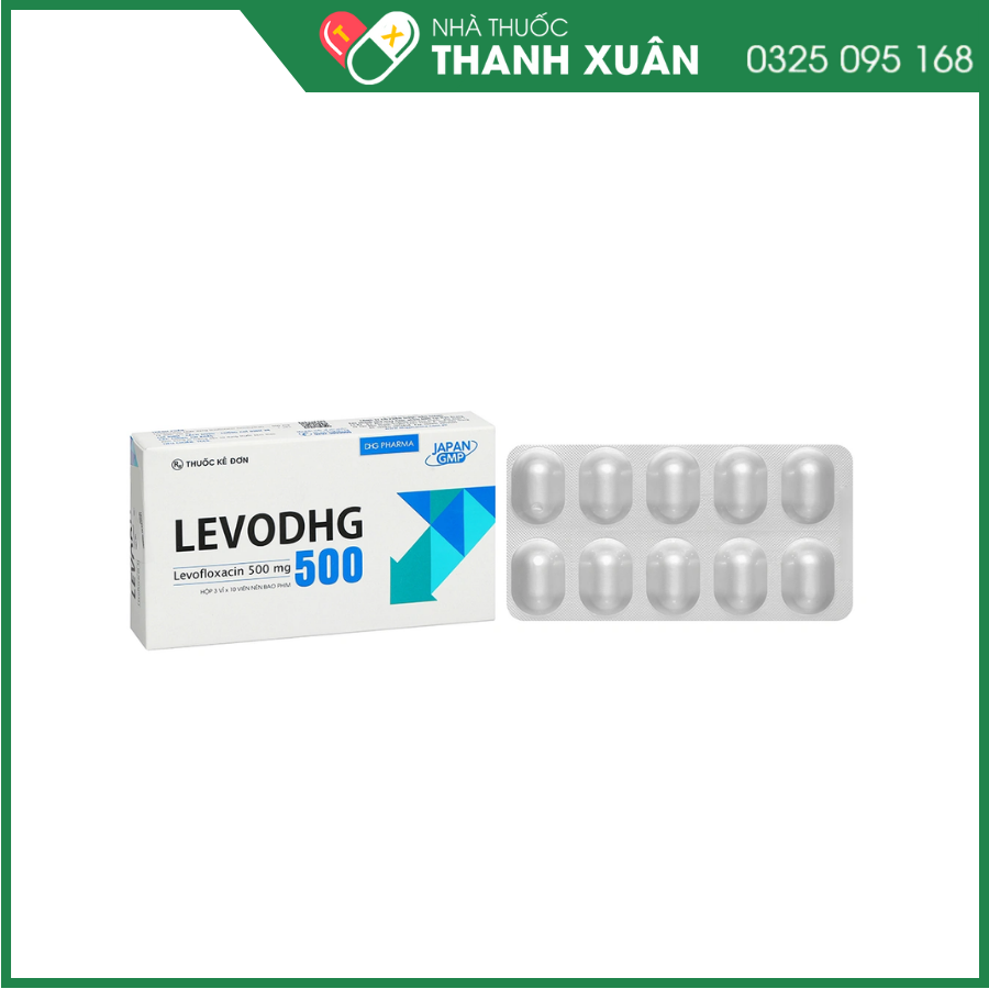Viên nén LevoDHG 500 điều trị nhiễm khuẩn