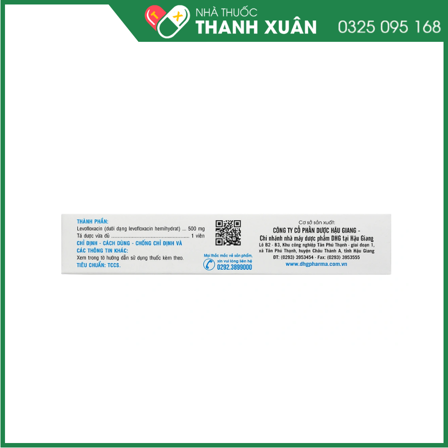 Viên nén LevoDHG 500 điều trị nhiễm khuẩn