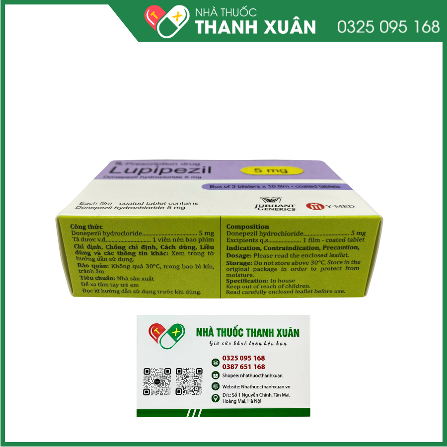 Lupipezil 5mg trị chứng giảm trí nhớ