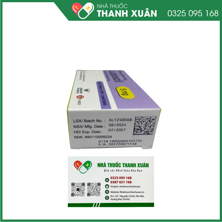 Lupipezil 5mg trị chứng giảm trí nhớ