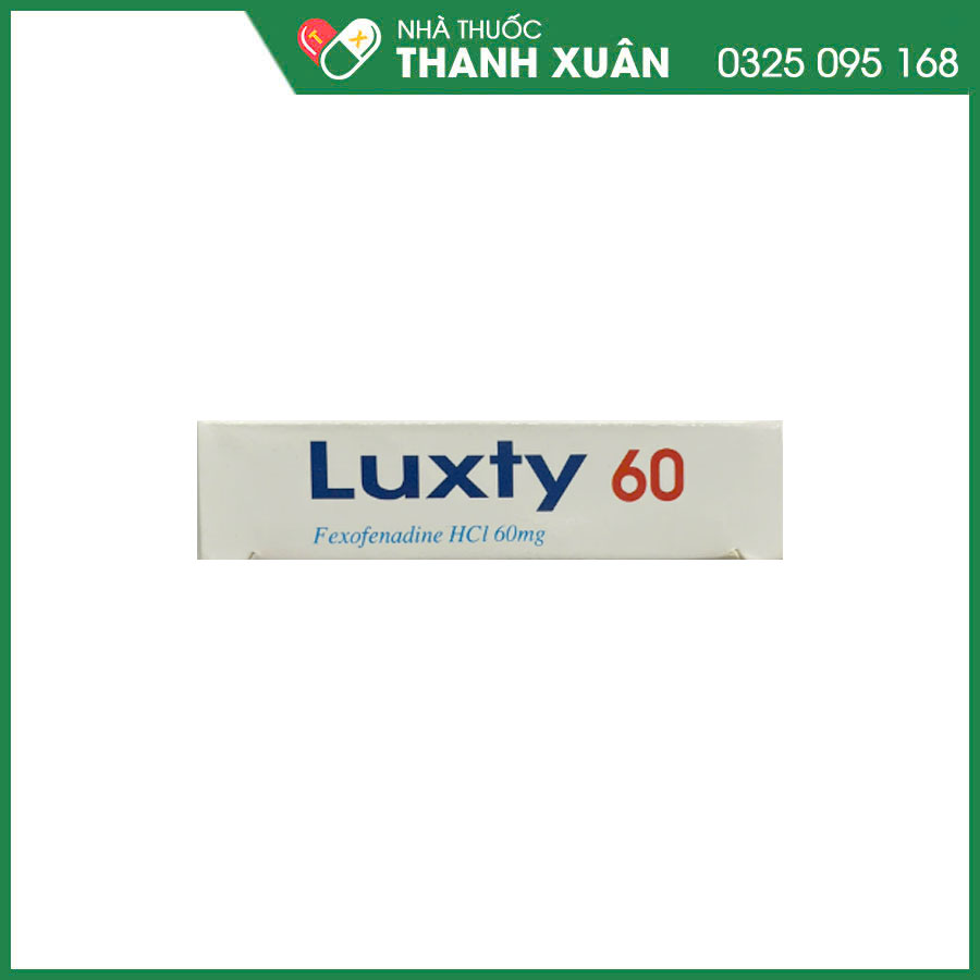 Luxty 60 thuốc điều trị viêm mũi dị ứng theo mùa, mày đay mạn tính vô căn
