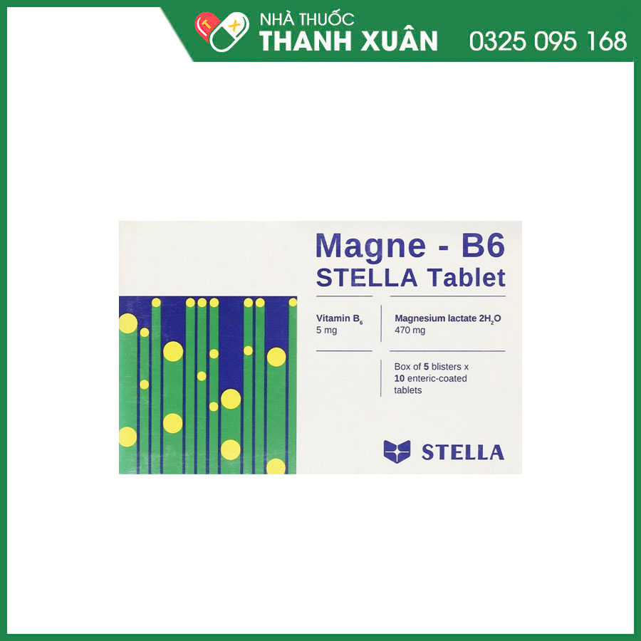 Magne - B6 Stella Tablet thuốc điều trị hạ magnesium huyết nặng và rối loạn lo âu