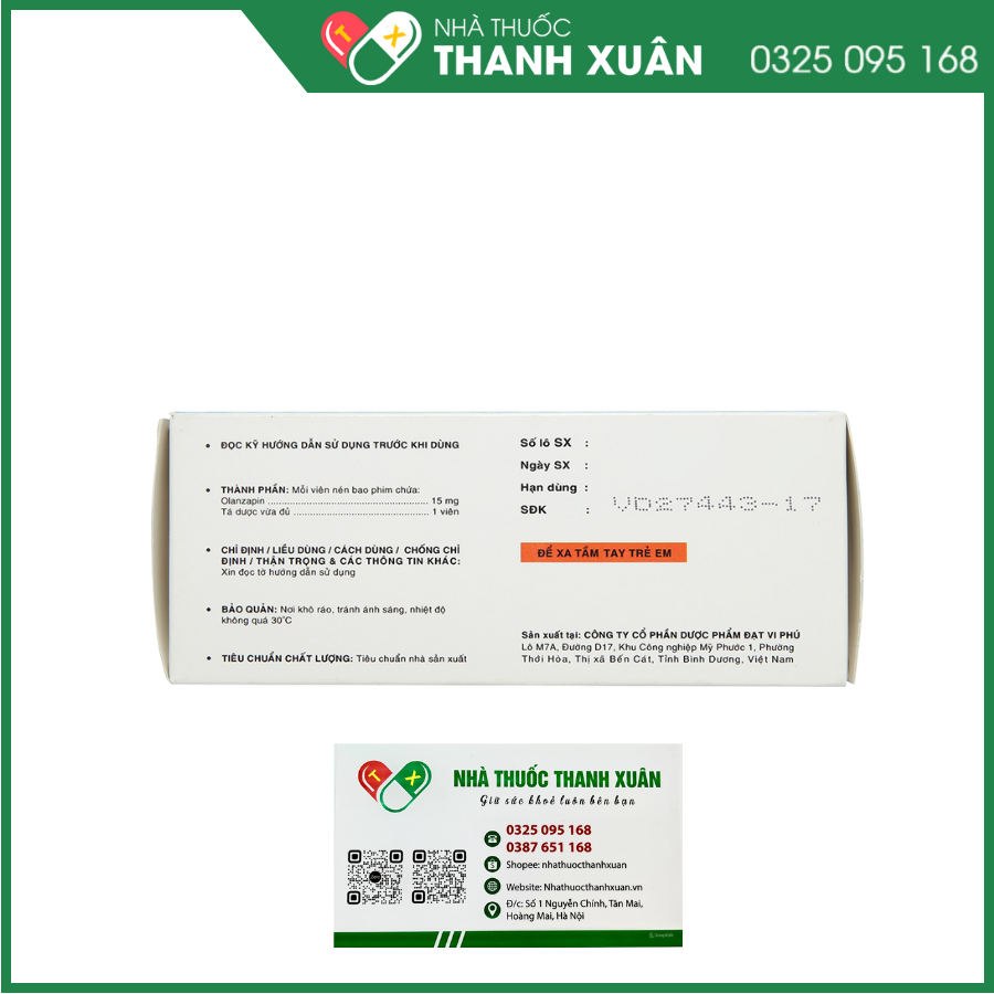 Manzura-15 điều trị tâm thần phân liệt
