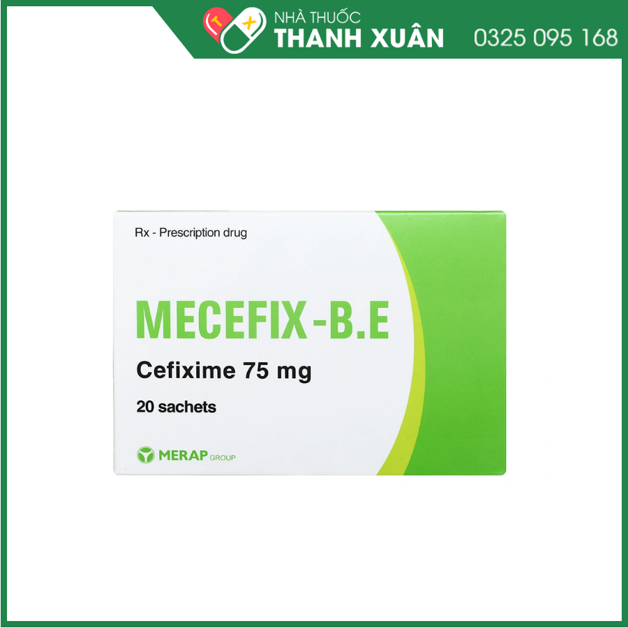 Cốm pha hỗn dịch uống Mecefix-B.E 75mg trị nhiễm khuẩn