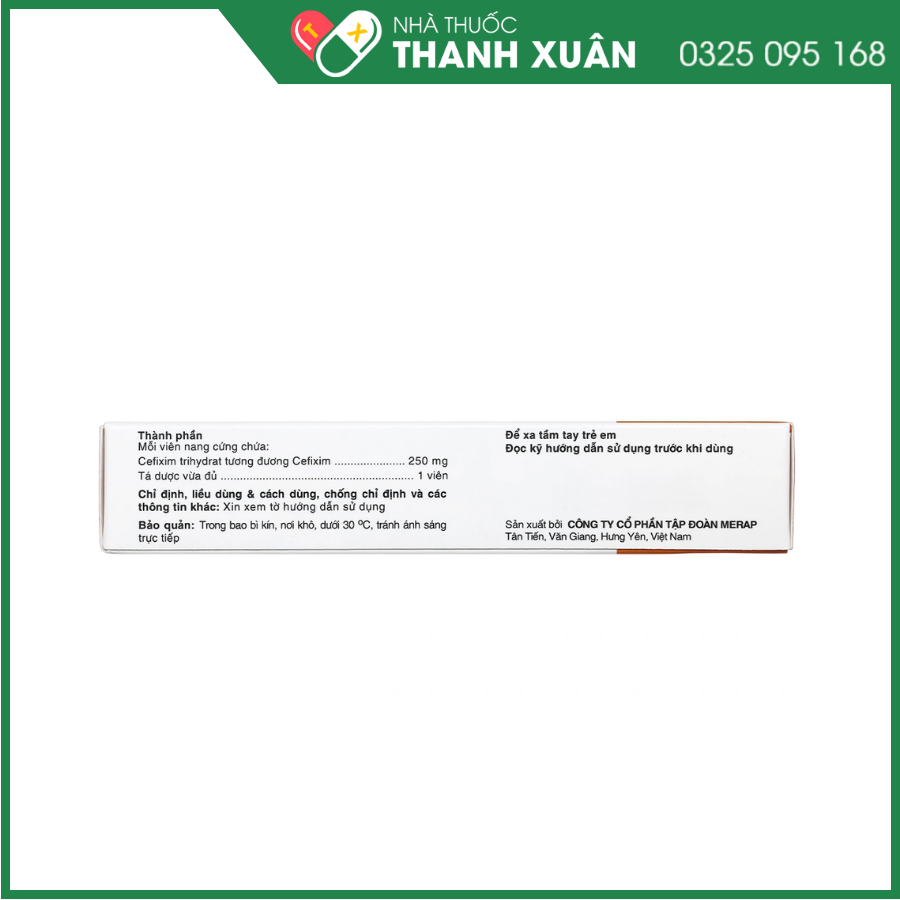 Thuốc Mecefix-B.E 250mg Merap điều trị nhiễm khuẩn đường tiết niệu, viêm tai giữa