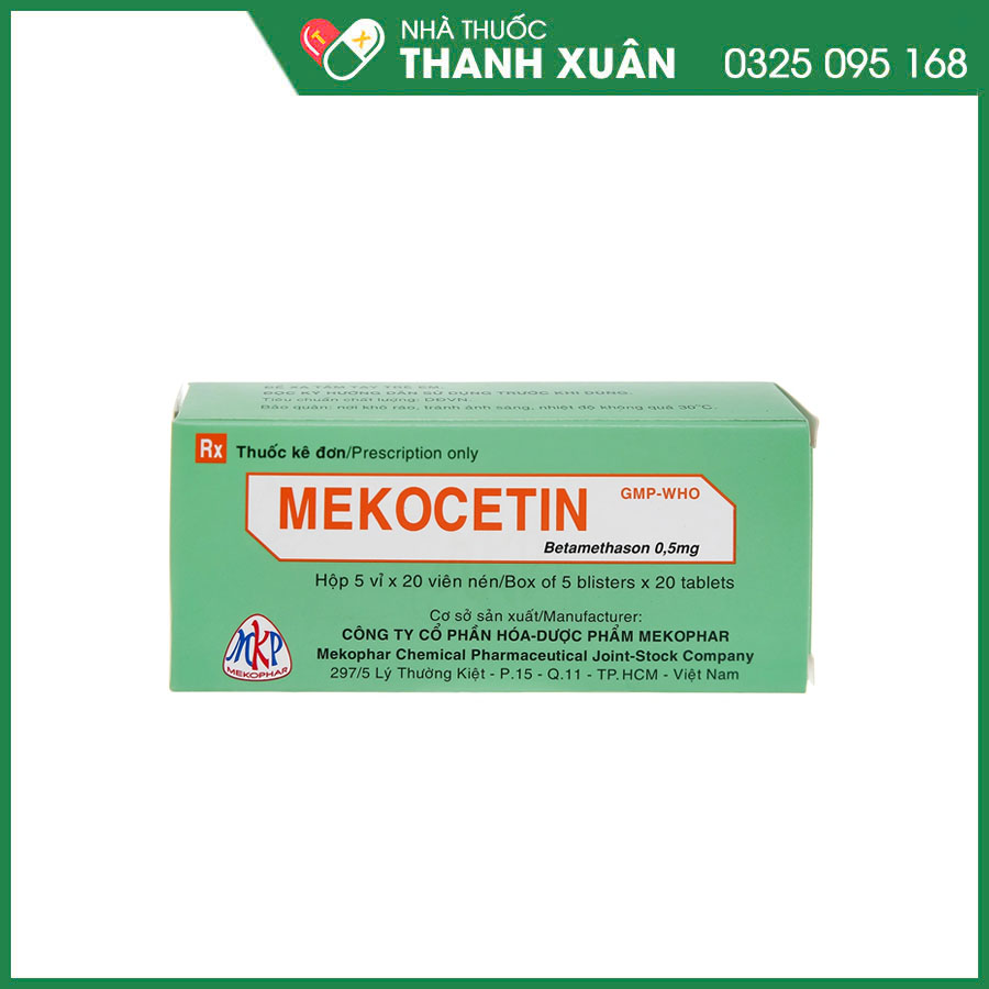 Mekocetin thuốc điều trị các bệnh viêm, dị ứng, tự miễn, da liễu, hô hấp, tiêu hóa, huyết học và ức chế miễn dịch trong ghép tạng